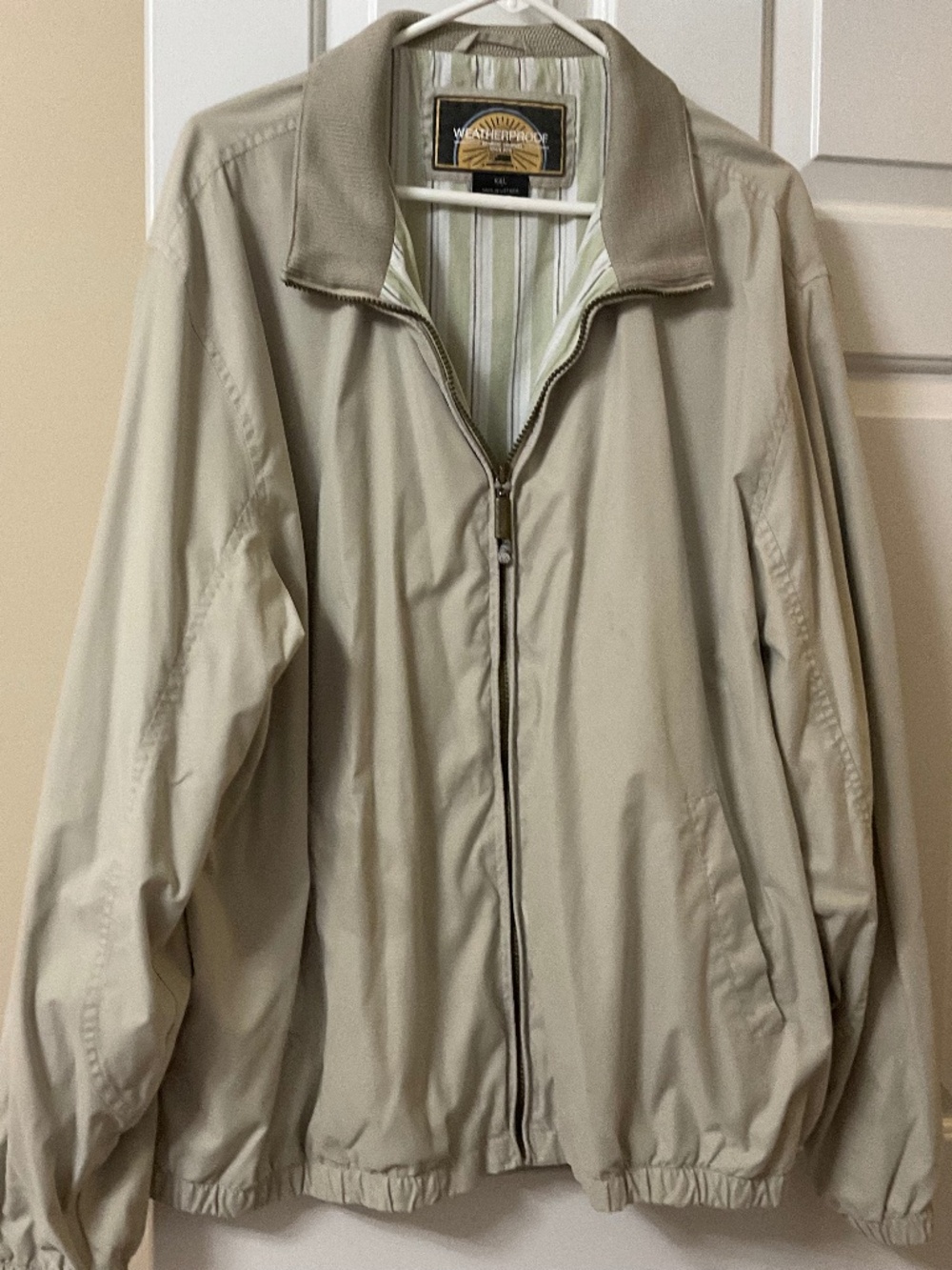 Mens Weatherproof lightweight khaki jacket XXL